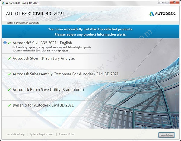 AutoCAD Civil3D 2021中文破解版附注册机+安装教程