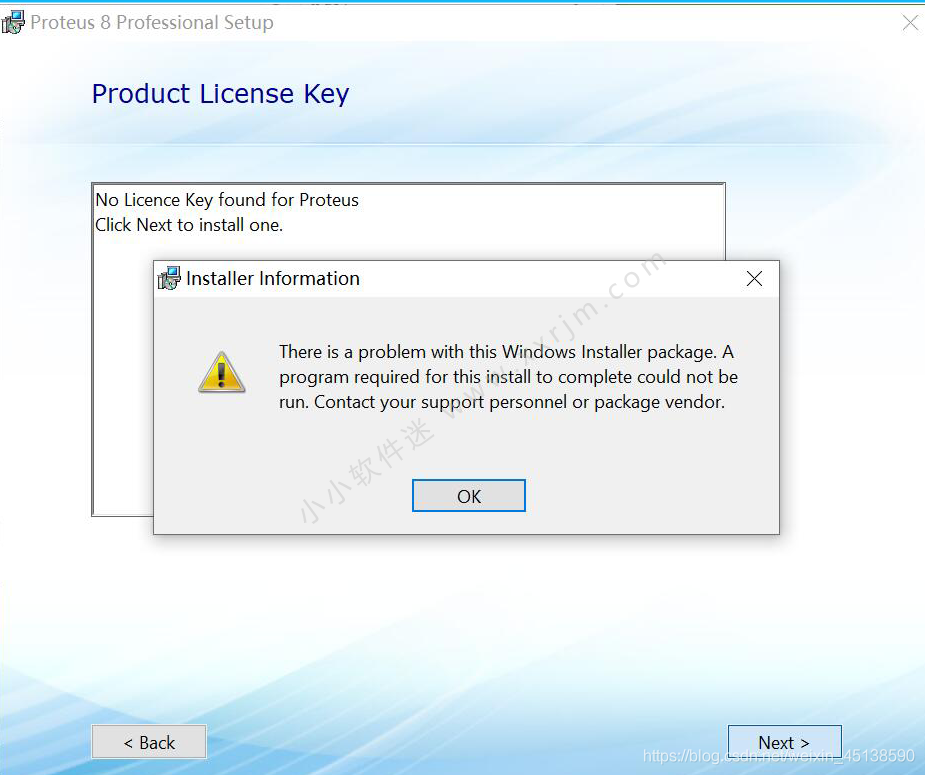 Win10 安装Proteus 8+版本出现There is a problem with this Windows Installer package问题如何解决？
