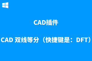 【CAD插件】CAD 双线等分（快捷键是：DFT）