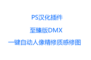 PS汉化插件至臻版DMX一键自动人像精修质感修图