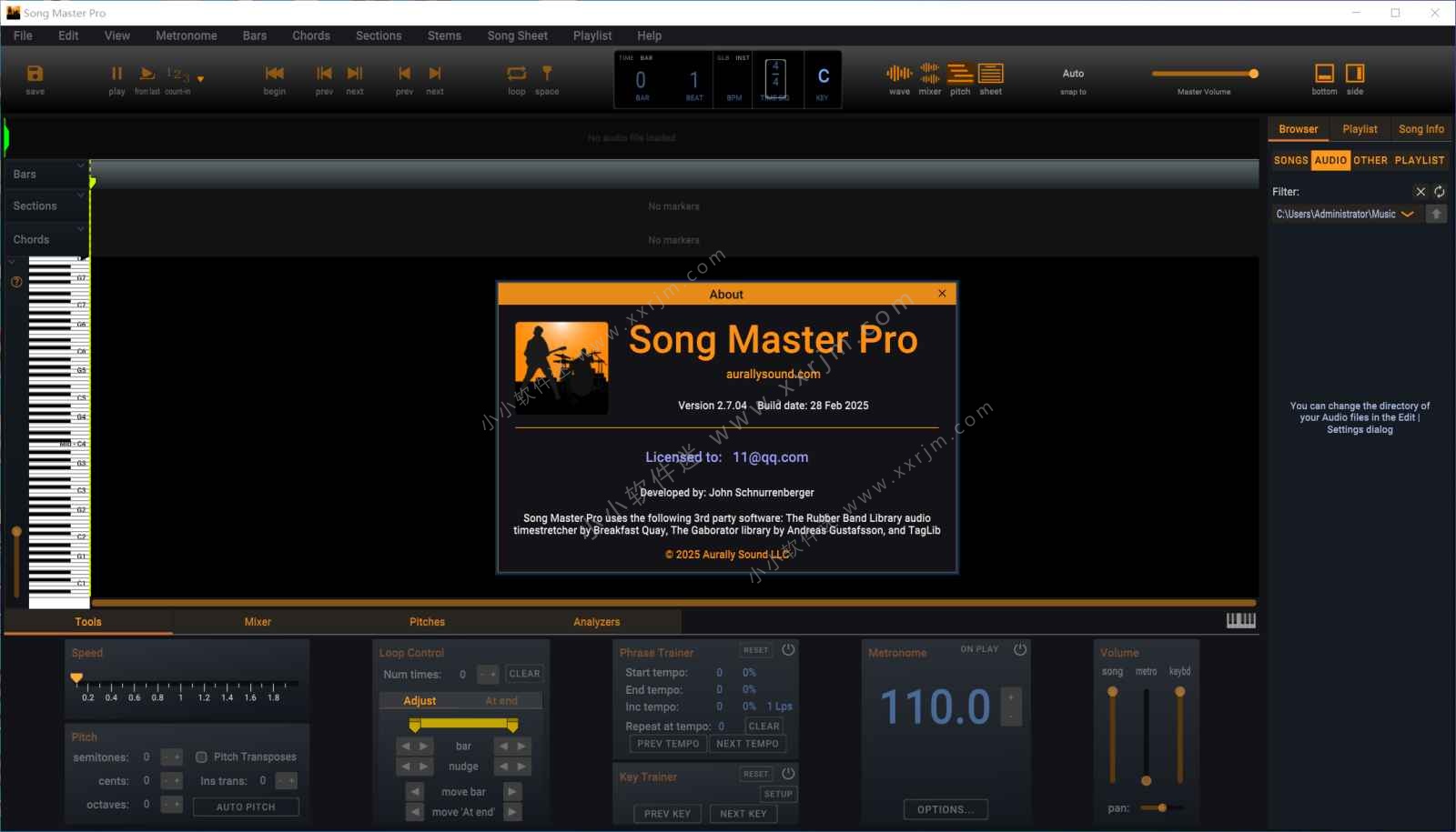 AurallySound Song Master Pro v2.7.04 歌曲大师专业版-音乐人必备扒谱神器